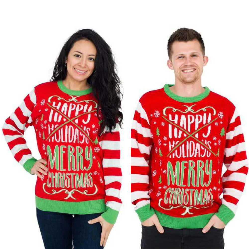 Couple - Happy Holidays Merry  Sweater - NovaSmartLinks