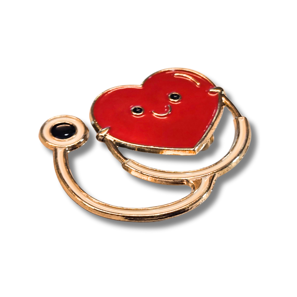 Heart Shaped Stethoscope | Collectible Pin - NovaSmartLinks