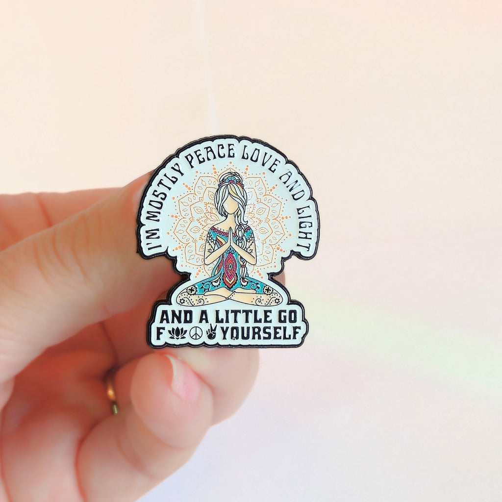 I'm Mostly Peace, Love, and Light | Collectible Pin - NovaSmartLinks
