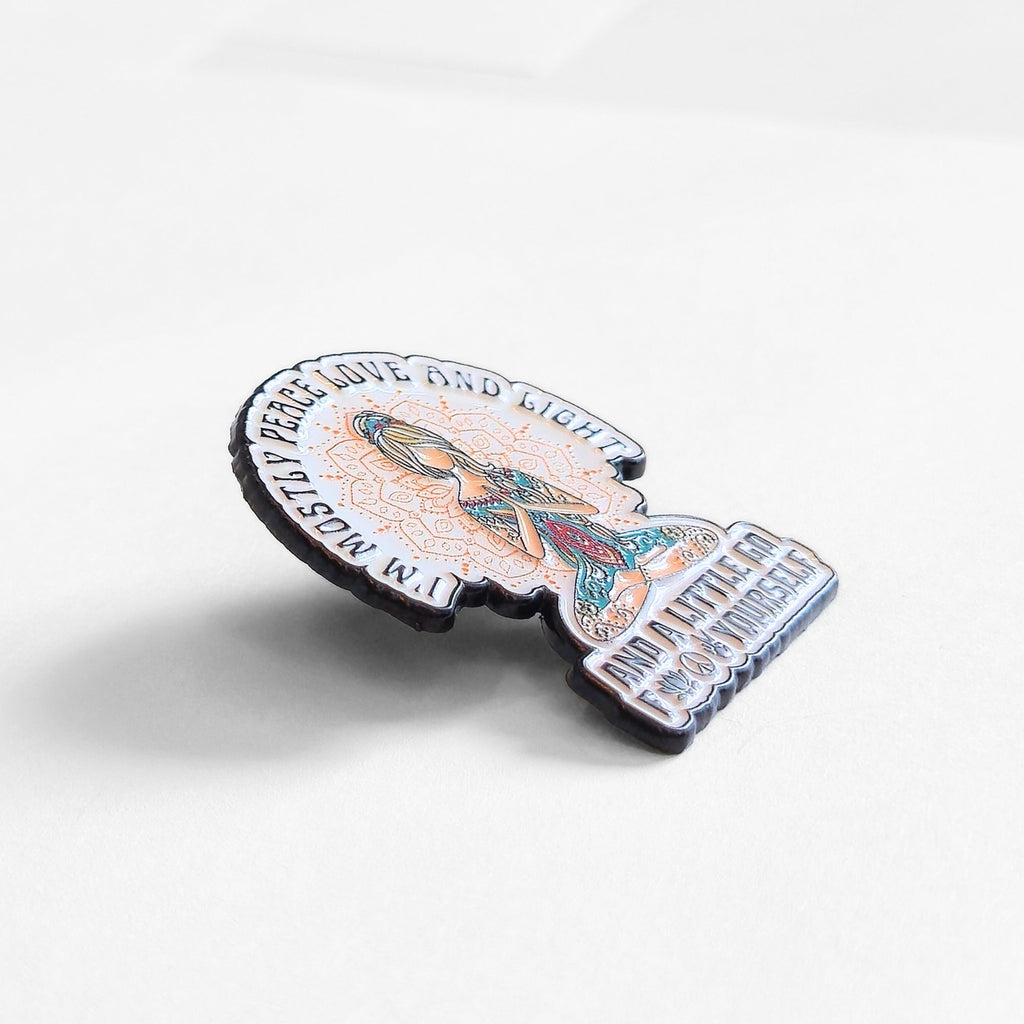 I'm Mostly Peace, Love, and Light | Collectible Pin - NovaSmartLinks