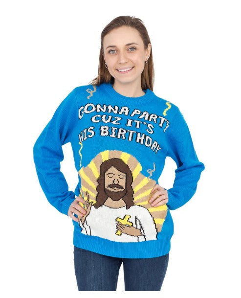 Jesus Birthday Party Sweater - NovaSmartLinks