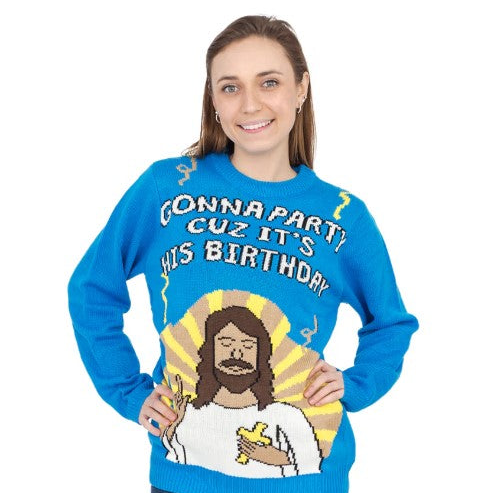 Jesus Birthday Party Sweater - NovaSmartLinks