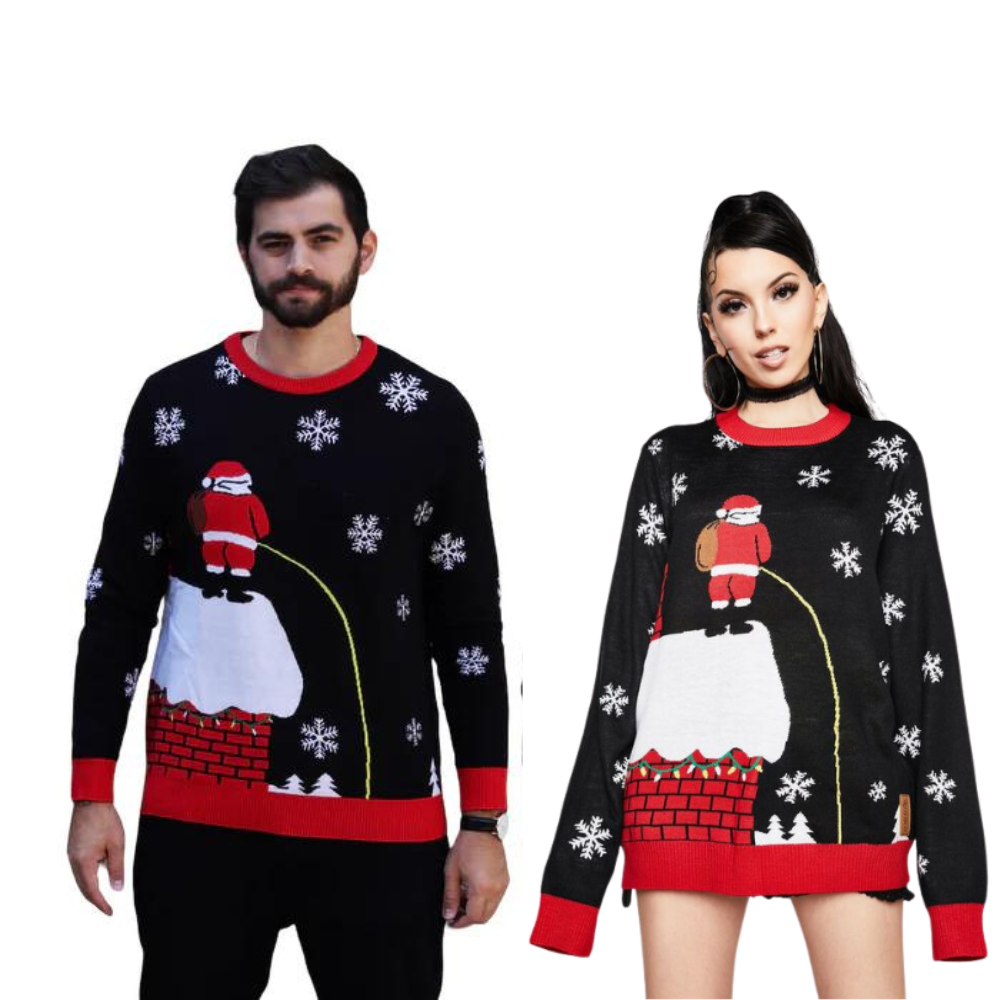 Couple - Leaky Roof Funny Christmas Sweater - NovaSmartLinks