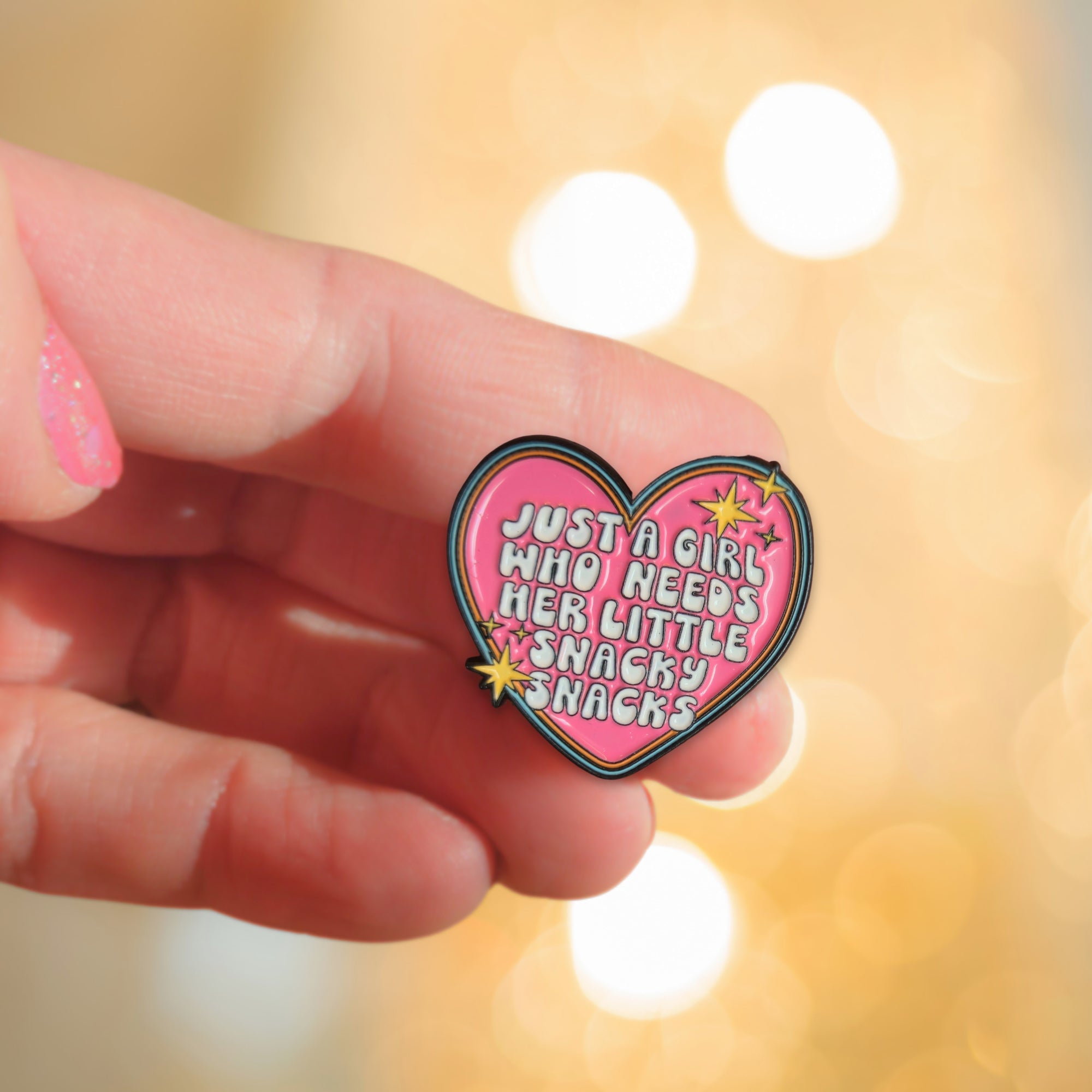 Just a Girl Who Needs Her Little Snacky Snacks | Collectible Pin - NovaSmartLinks