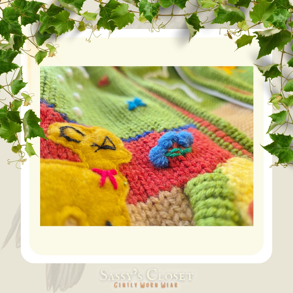 Kids Hand-Knit Alpaca Wool Sweater (Green) - NovaSmartLinks