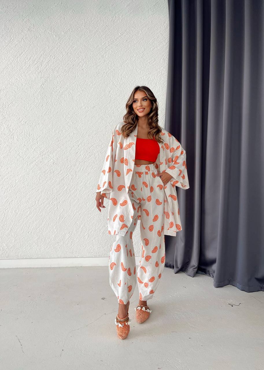 Linen 2 Piece Ethnic Trouser & Coat - NovaSmartLinks