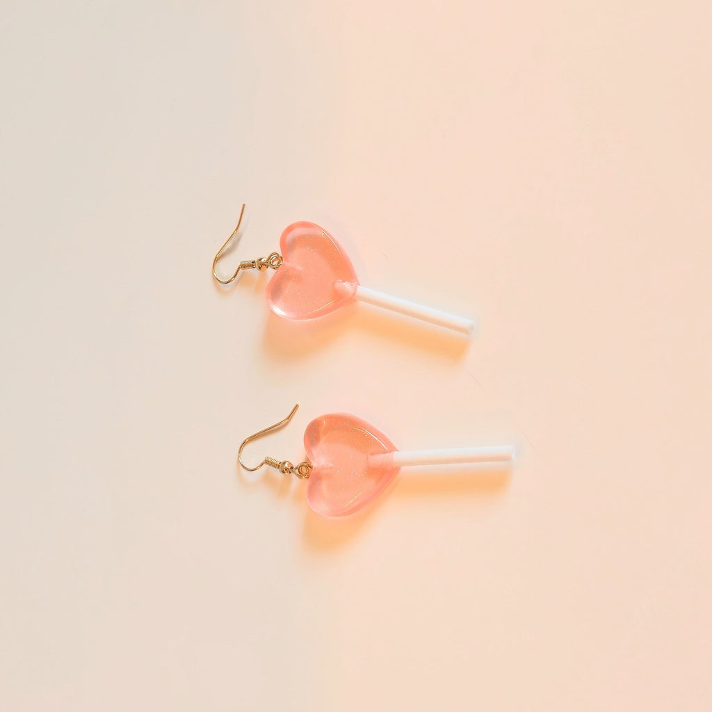 Lollipop Earrings (Peach Hearts) - NovaSmartLinks