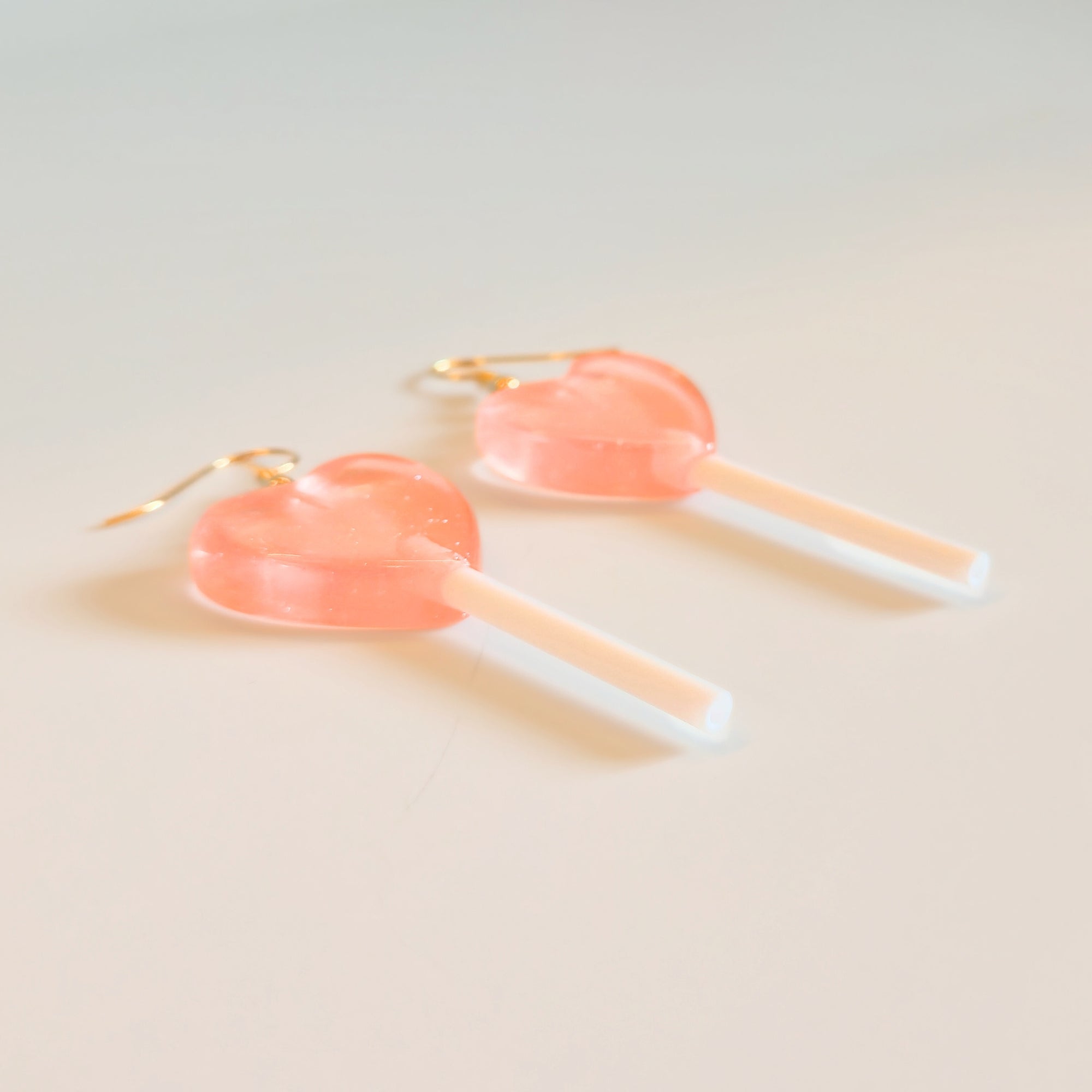 Lollipop Earrings (Peach Hearts) - NovaSmartLinks