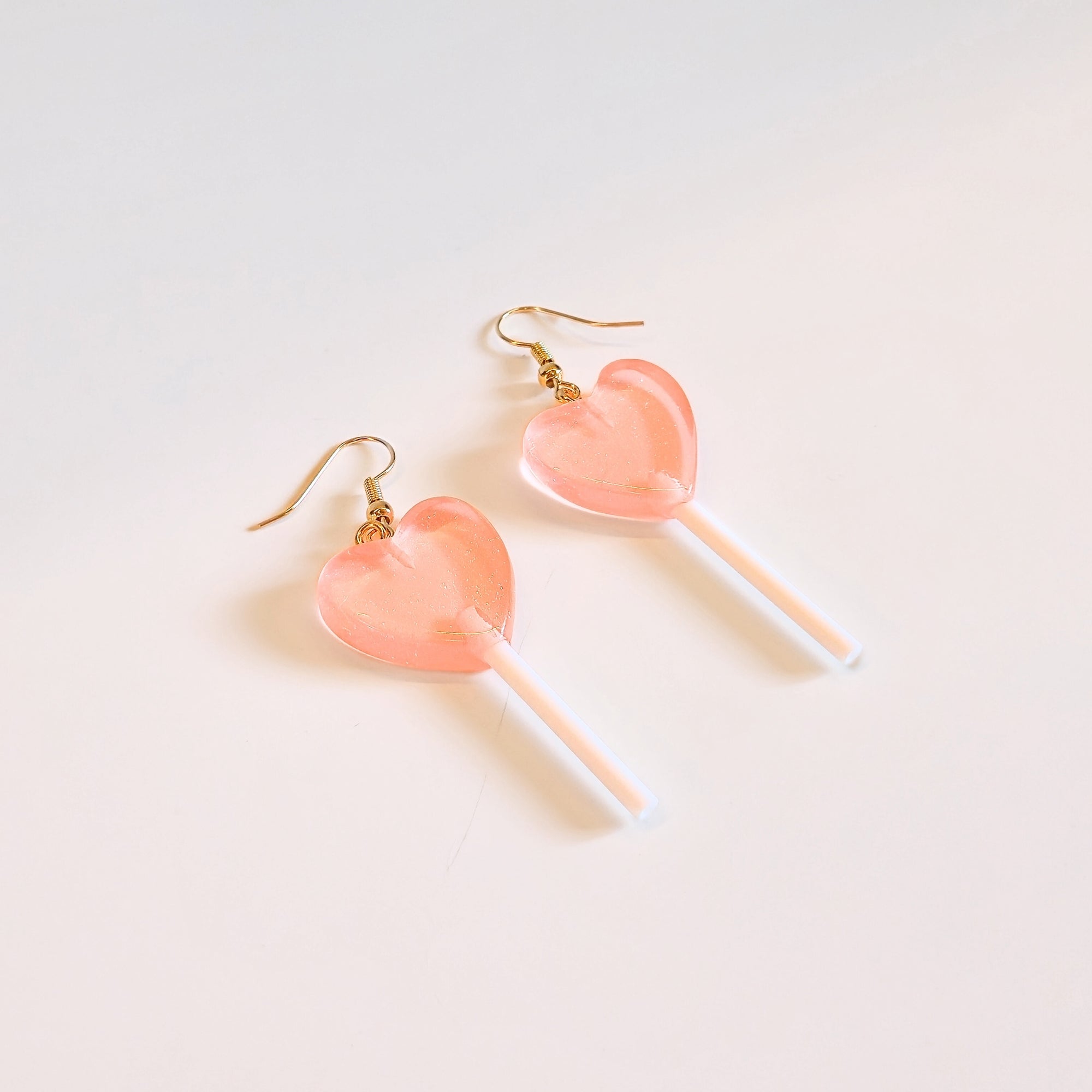 Lollipop Earrings (Peach Hearts) - NovaSmartLinks