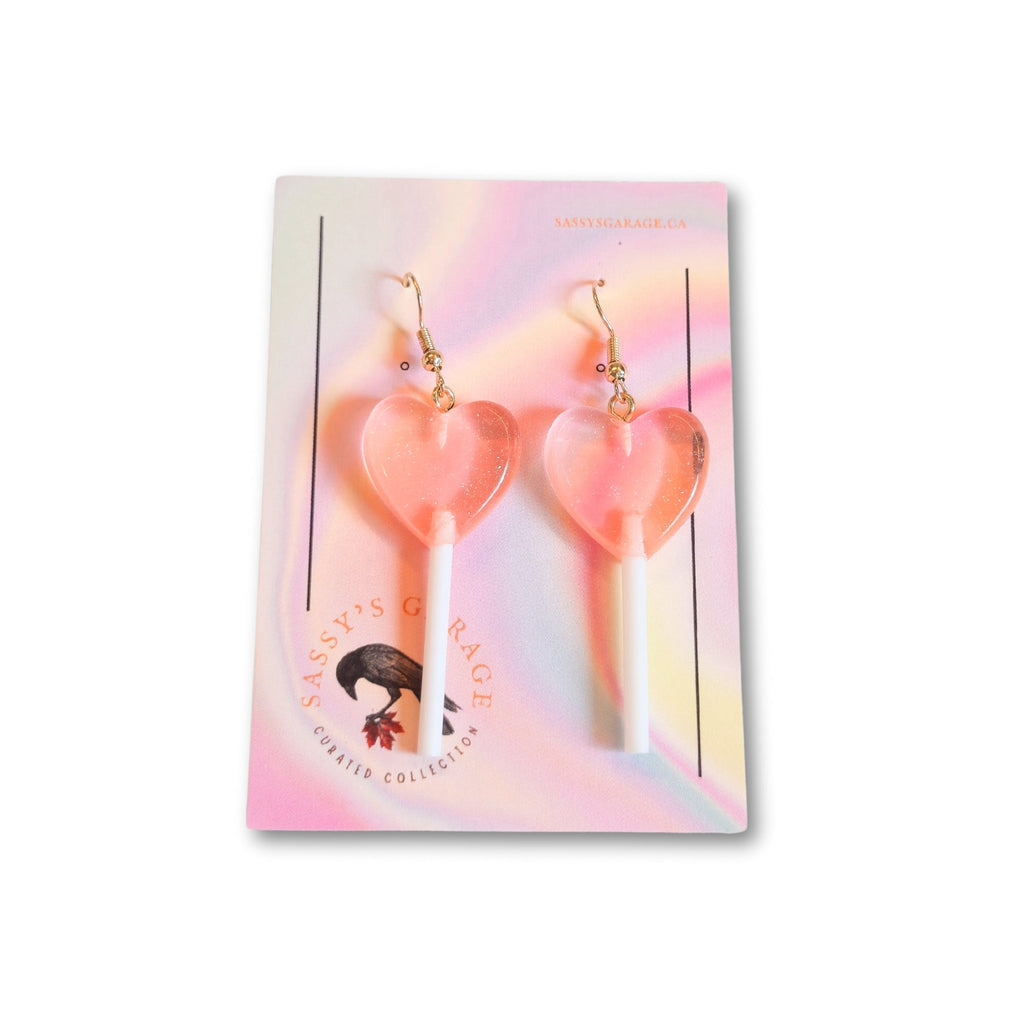 Lollipop Earrings (Peach Hearts) - NovaSmartLinks
