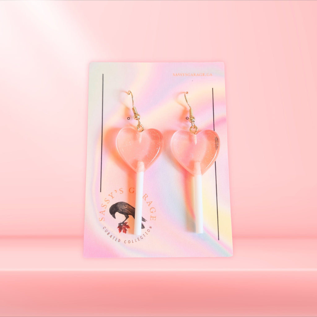 Lollipop Earrings (Peach Hearts) - NovaSmartLinks