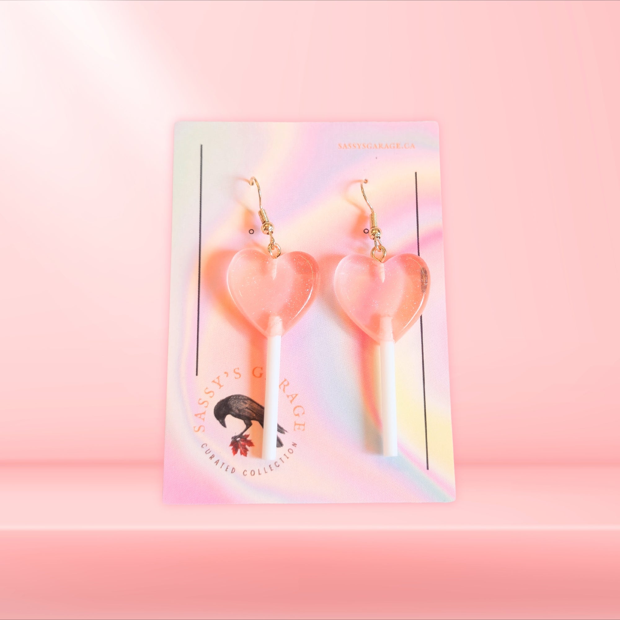 Lollipop Earrings (Peach Hearts) - NovaSmartLinks
