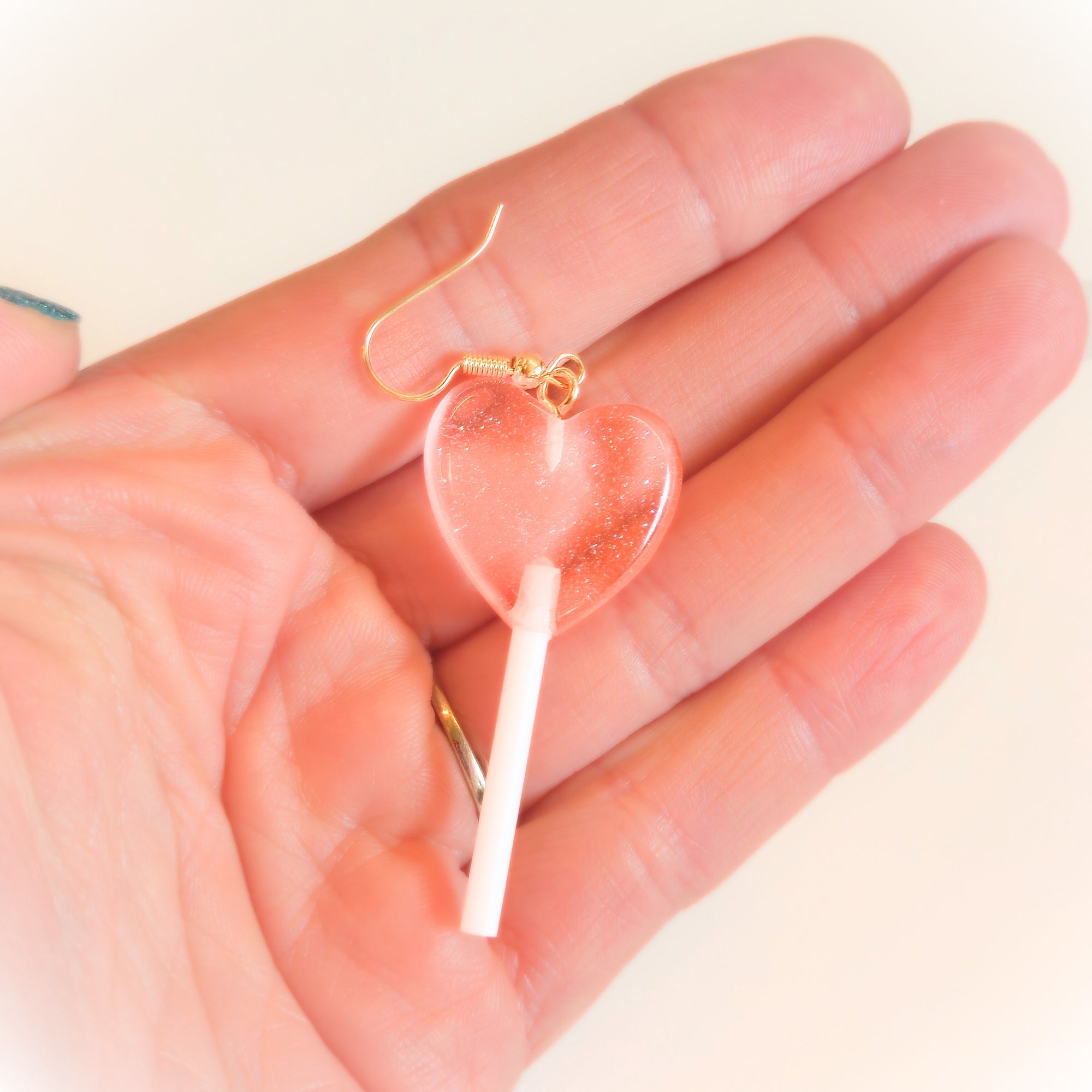 Lollipop Earrings (Peach Hearts) - NovaSmartLinks