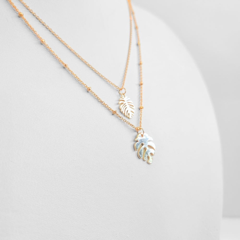 Monstera Leaf Layered Necklace - NovaSmartLinks
