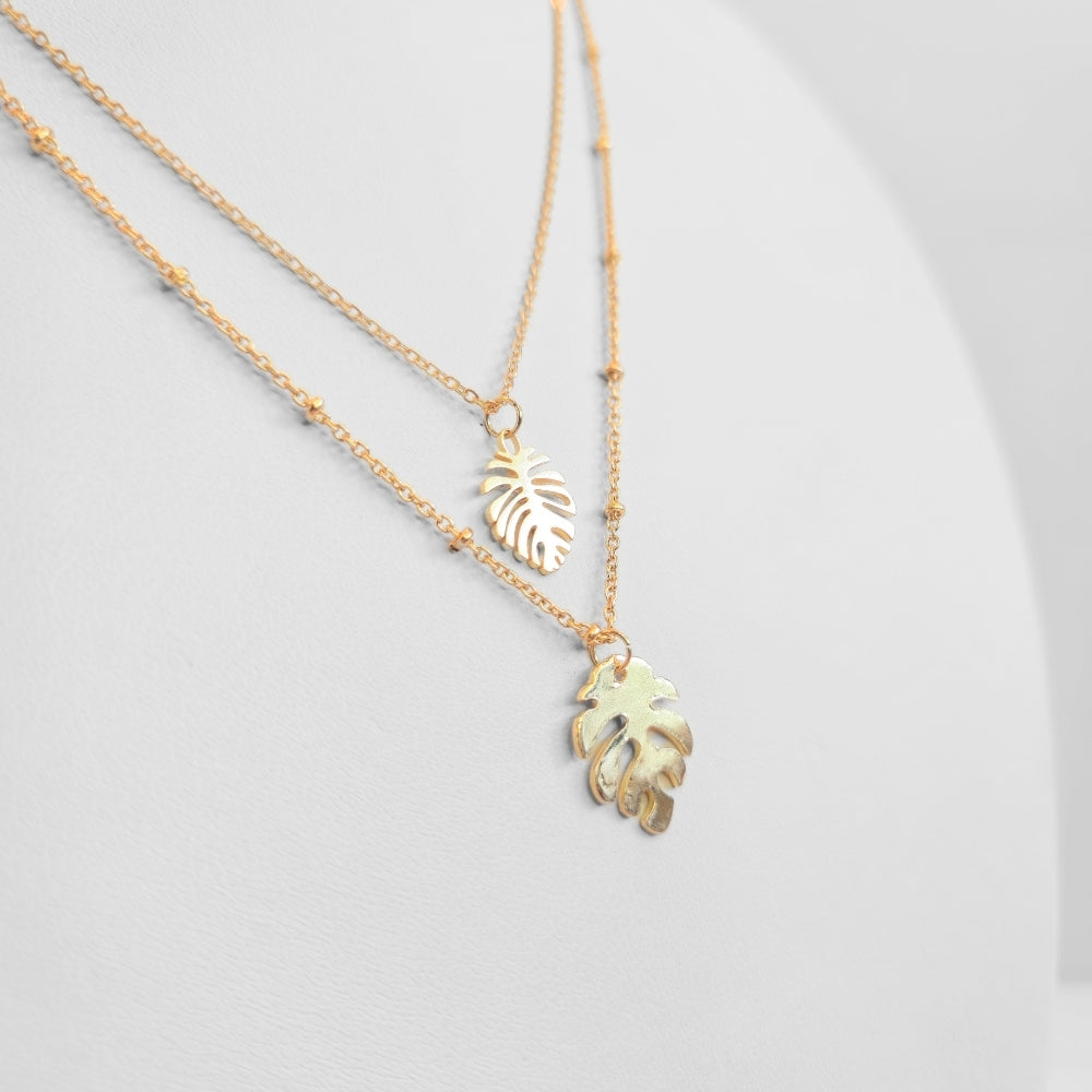 Monstera Leaf Layered Necklace - NovaSmartLinks