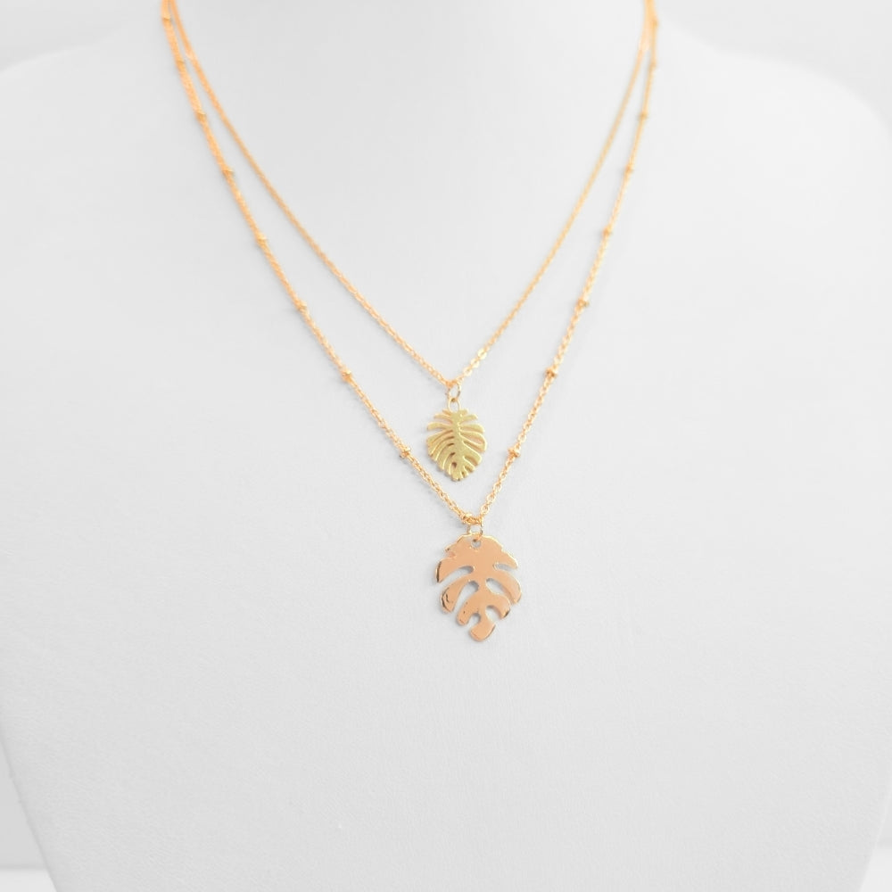 Monstera Leaf Layered Necklace - NovaSmartLinks