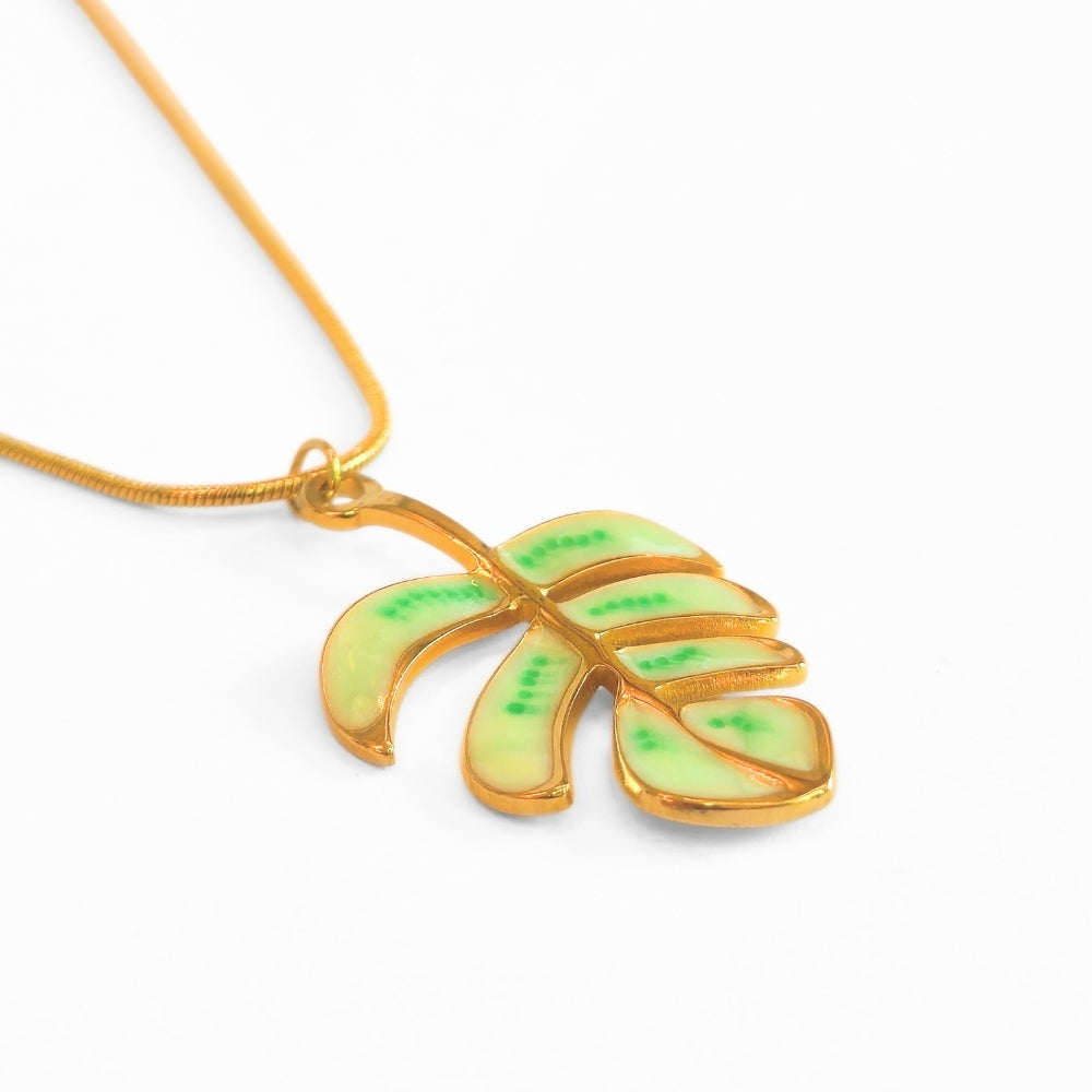 Monstera Leaf Pendant Necklace - NovaSmartLinks