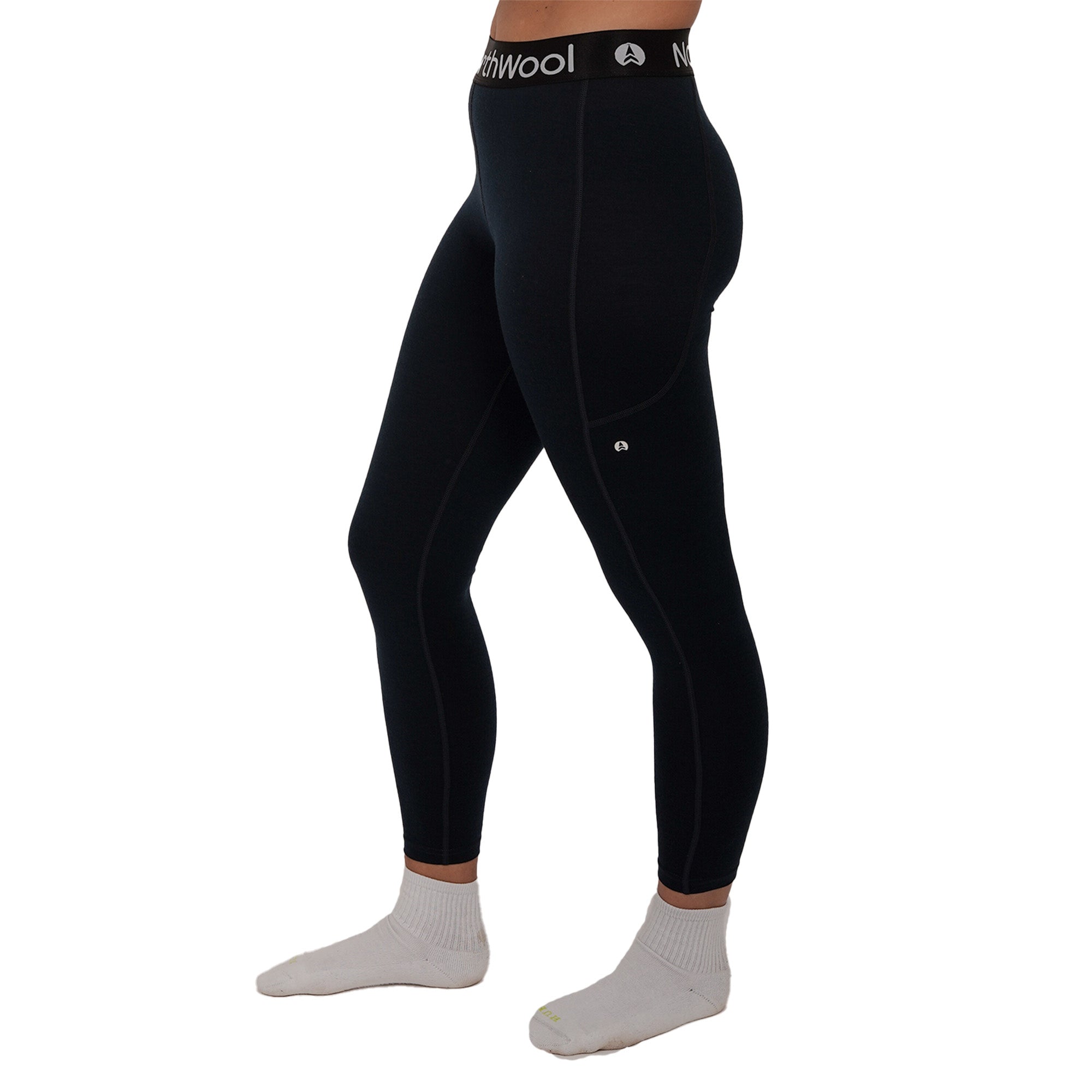 NorthWool Women's Merino Wool Thermal Leggings (Navy) - NovaSmartLinks