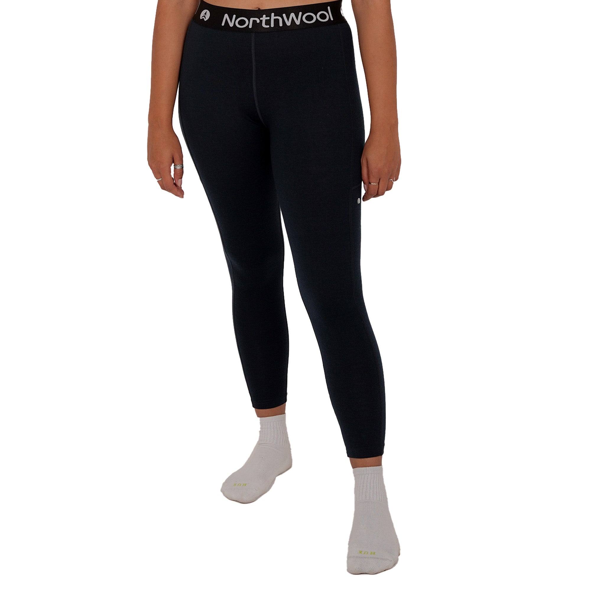 NorthWool Women's Merino Wool Thermal Leggings (Navy) - NovaSmartLinks
