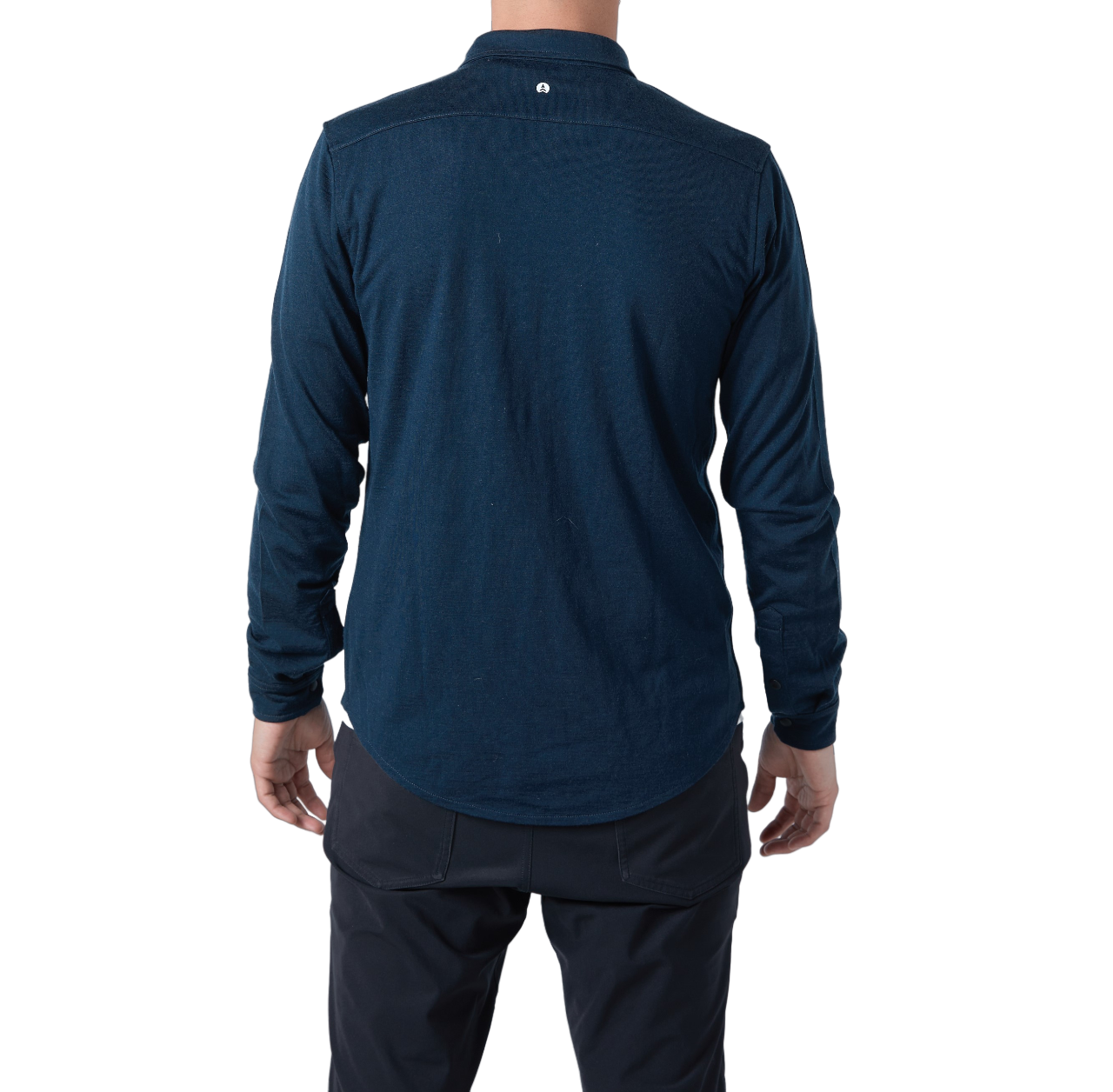 NorthWool Men's Merino Wool Shaket - Midweight Button Down Regular Fit (Navy) - NovaSmartLinks