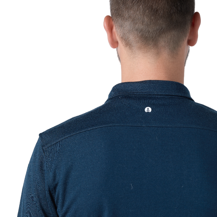 NorthWool Men's Merino Wool Shaket - Midweight Button Down Regular Fit (Navy) - NovaSmartLinks