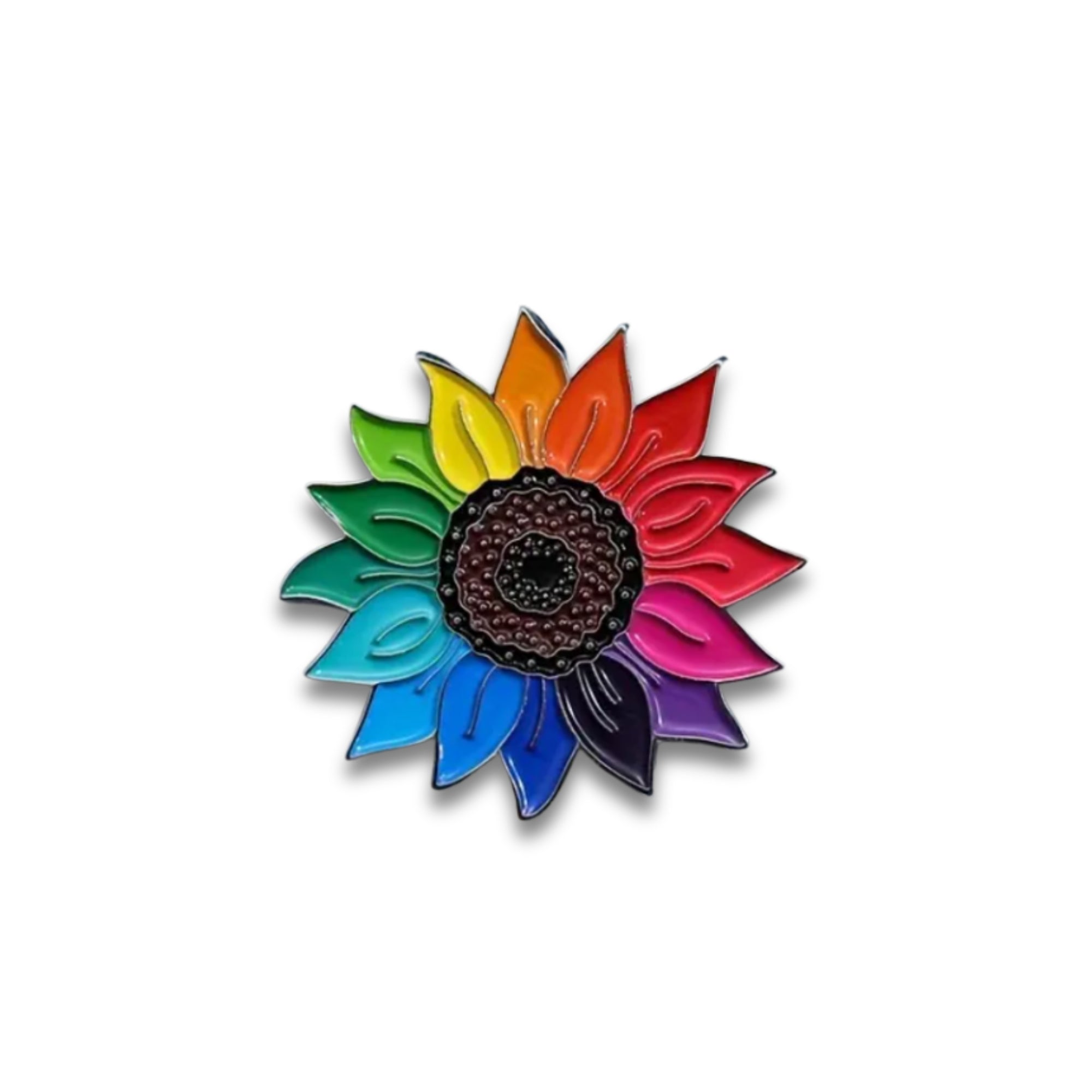Rainbow Sunflower Acrylic Pin - NovaSmartLinks