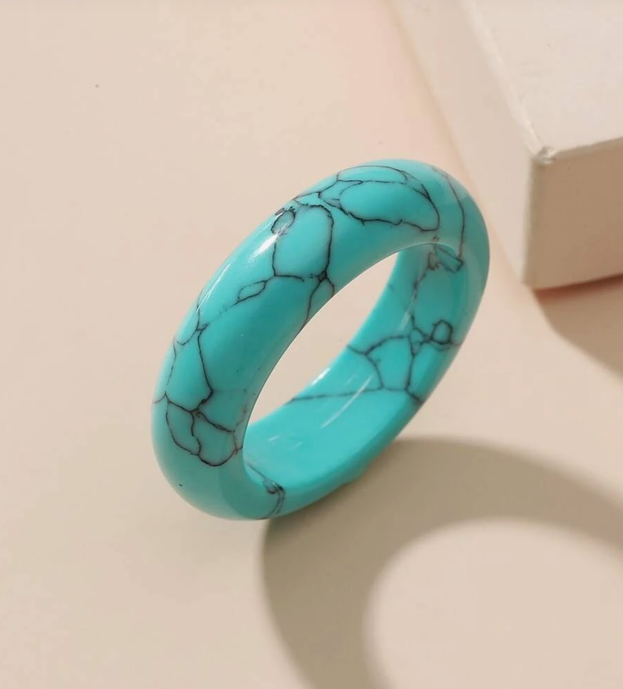 Natural Turquoise Stone Ring | Size 8 - NovaSmartLinks