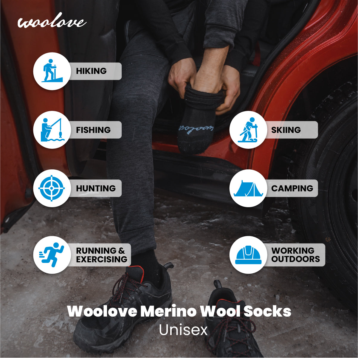 Unisex Merino Wool Premium Base Layer Socks (2 Pack) - NovaSmartLinks