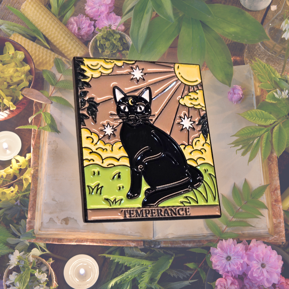 "Temperance" Cat Tarot Card | Collectible Pin - NovaSmartLinks