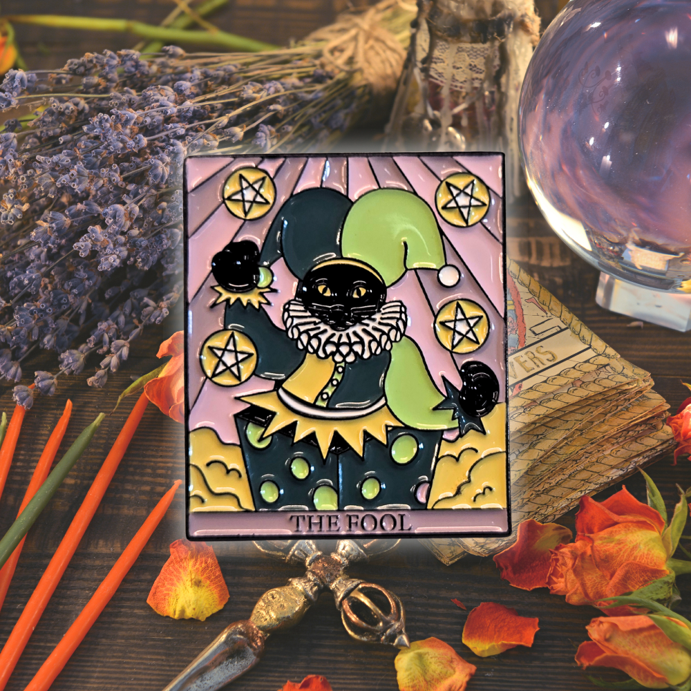 "The Fool" Cat Tarot Card | Collectible Pin - NovaSmartLinks