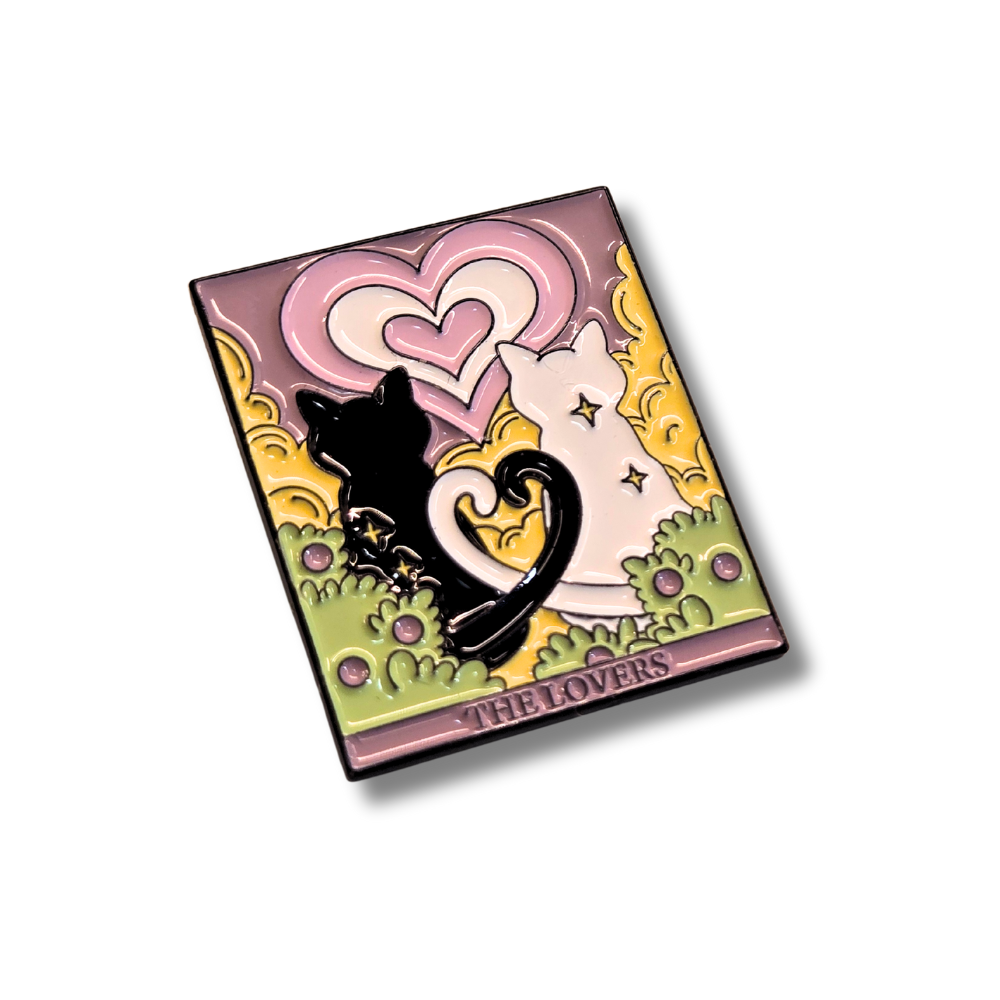 "The Lovers" Cat Tarot Card | Collectible Pin - NovaSmartLinks