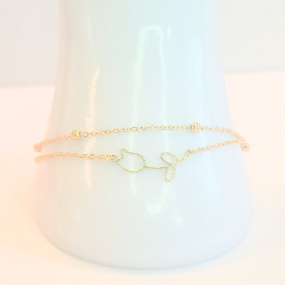 Tulip Anklet (Gold) - NovaSmartLinks
