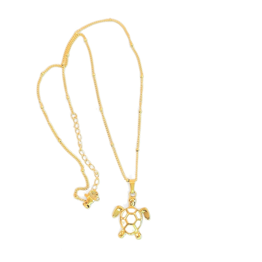 Golden Bohemian White Turtle Necklace - NovaSmartLinks