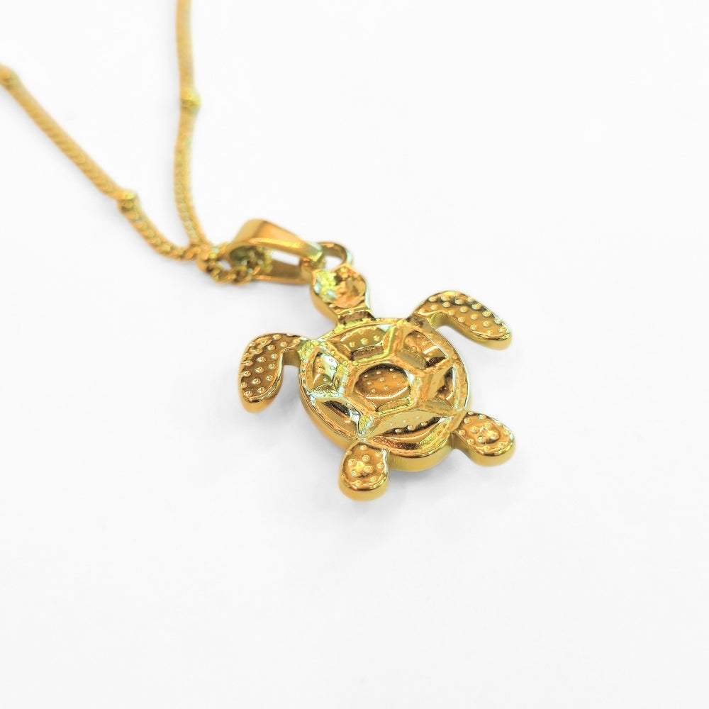 Golden Bohemian White Turtle Necklace - NovaSmartLinks