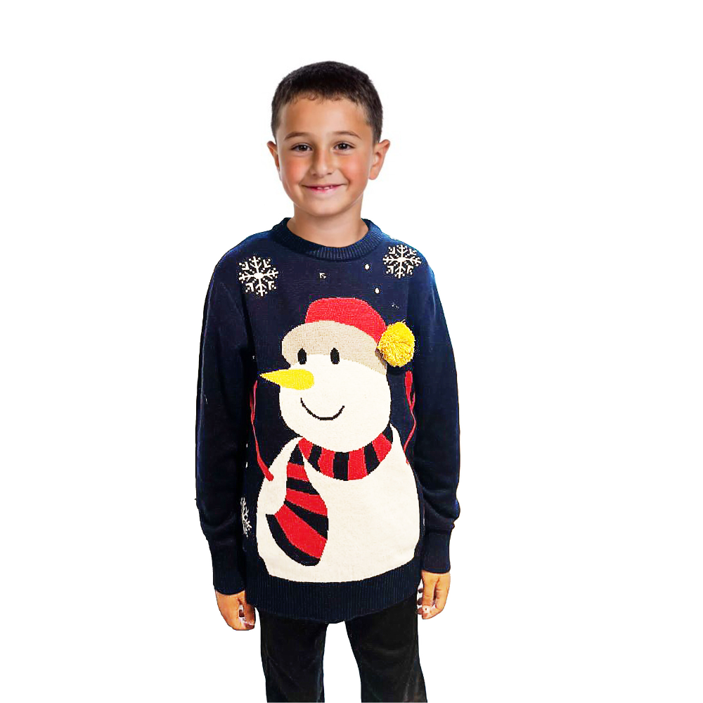 Boy Snowman Sweater With a Pompom - NovaSmartLinks