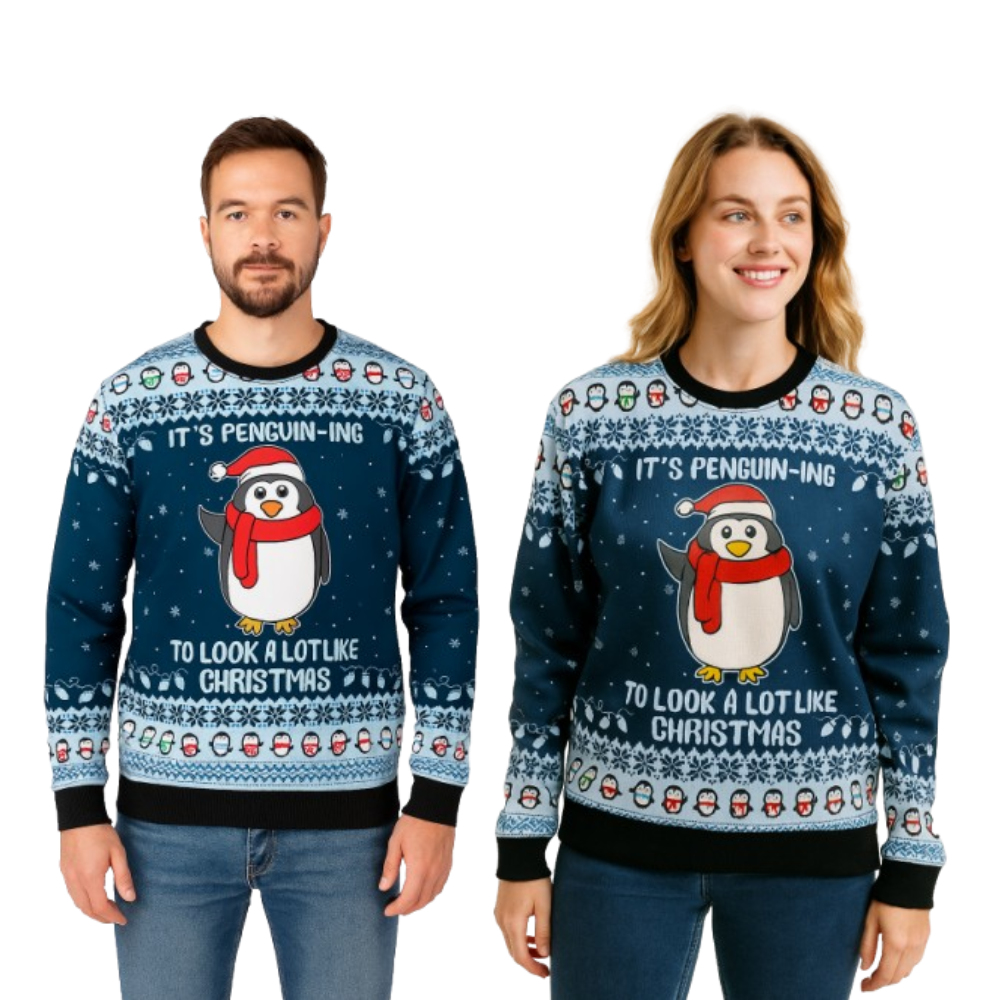 Couple - Cute Penguin Sweater with Pom Pom - NovaSmartLinks