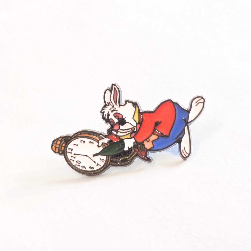 White Rabbit with Pocket Watch (Green) | Collectible Pin - NovaSmartLinks