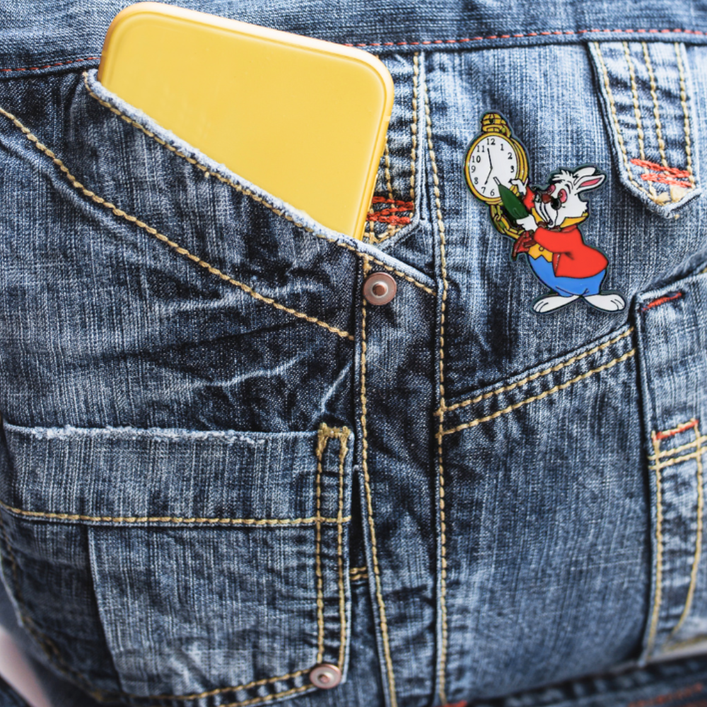 White Rabbit with Pocket Watch (Green) | Collectible Pin - NovaSmartLinks