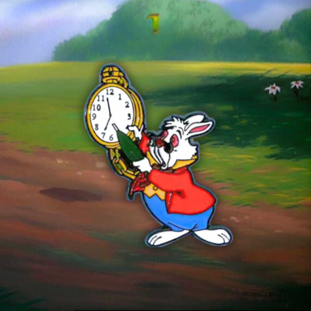 White Rabbit with Pocket Watch (Green) | Collectible Pin - NovaSmartLinks