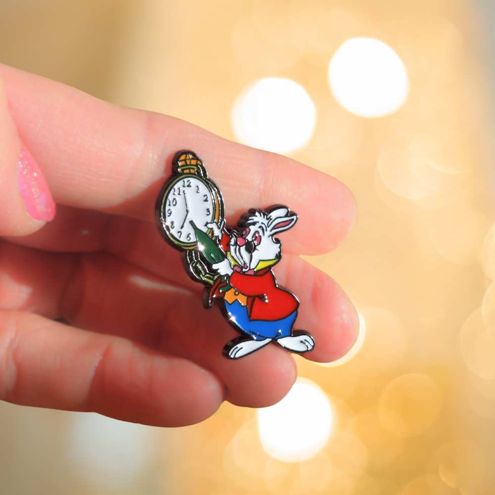 White Rabbit with Pocket Watch (Green) | Collectible Pin - NovaSmartLinks