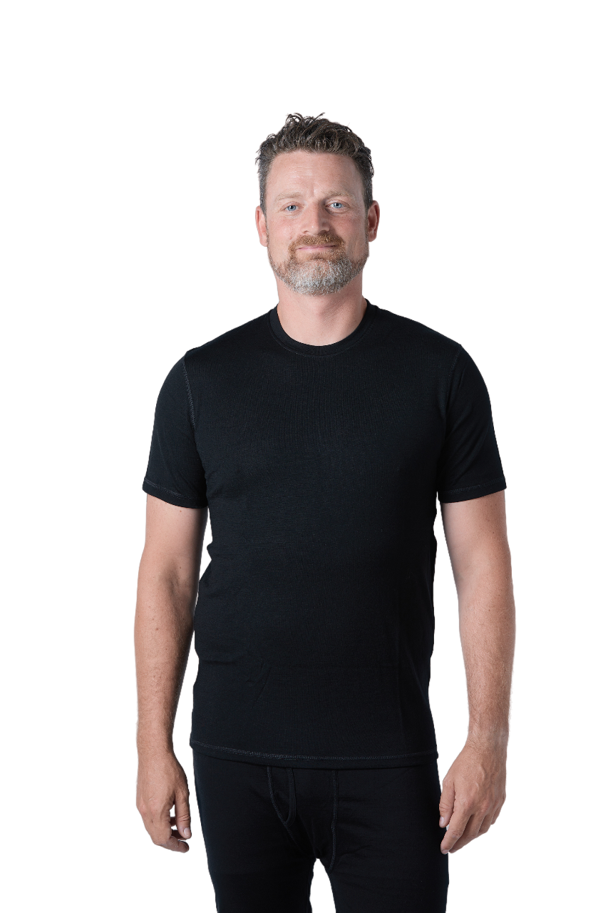 Men's 100% Merino Wool Short Sleeve T-Shirt 180 GSM - Lightweight - NovaSmartLinks