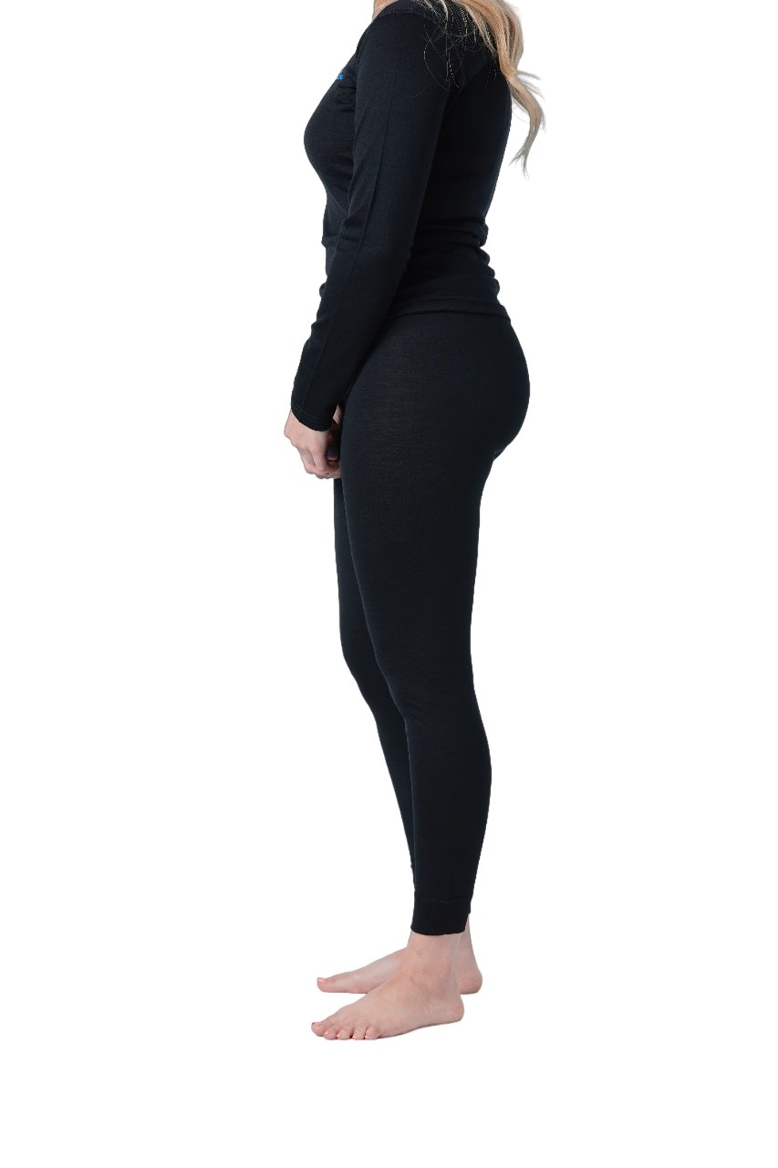 Women's 100% Merino Wool Long Underwear Base Layer Leggings 190 GSM - Midweight - NovaSmartLinks