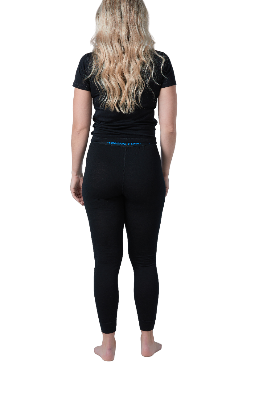 Women's 100% Merino Wool Long Underwear Base Layer Leggings 190 GSM - Midweight - NovaSmartLinks