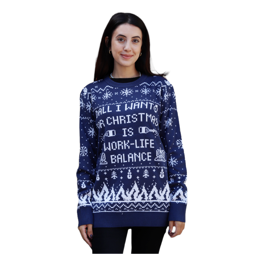 Work-Life Balance Christmas Sweater - NovaSmartLinks