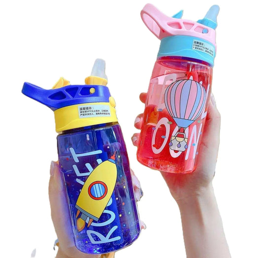 water bottle for kids.2 pack water bottle with straw & Handle for kids. Spill Proof. modern super kids water bottle. kids water bottle with straw
