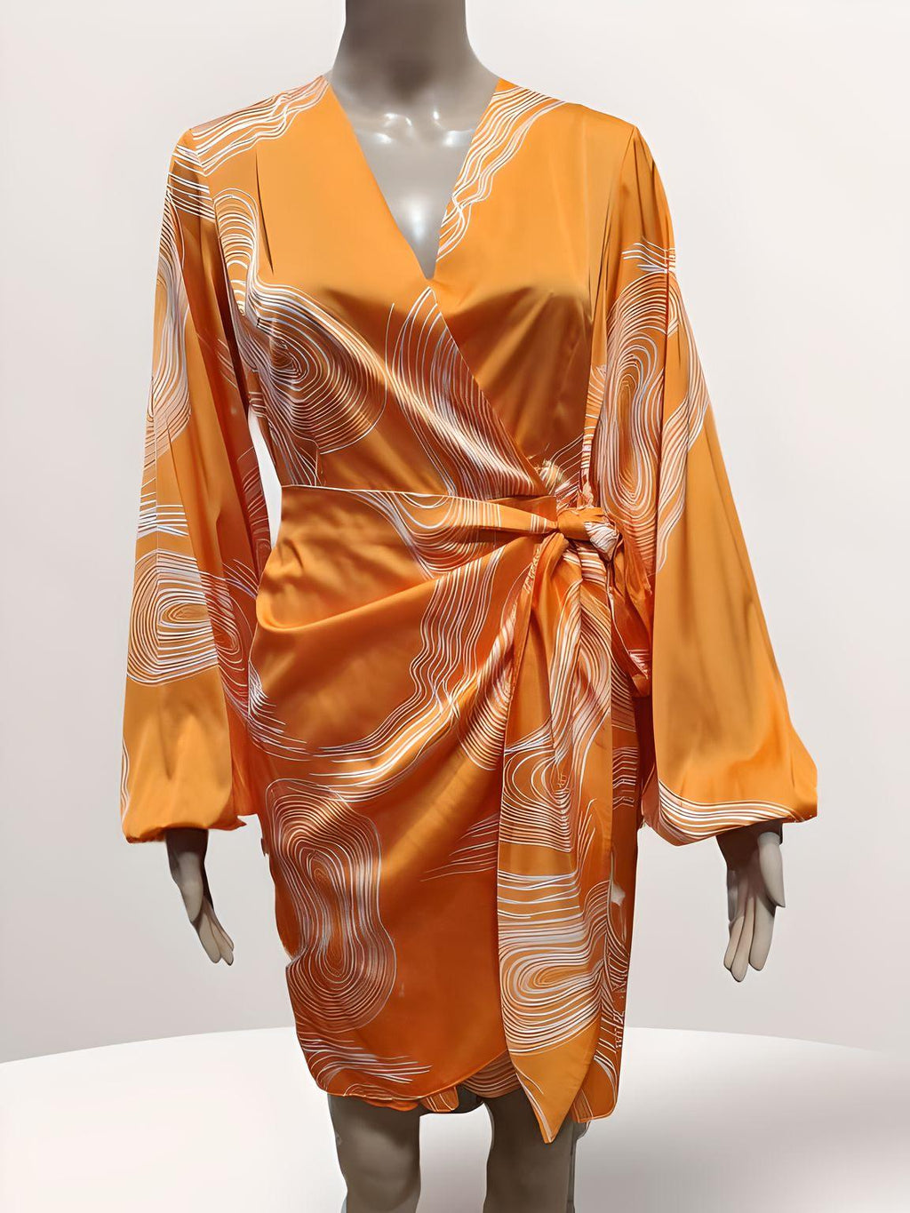 Knee-Length Belt Dress - NovaSmartLinks