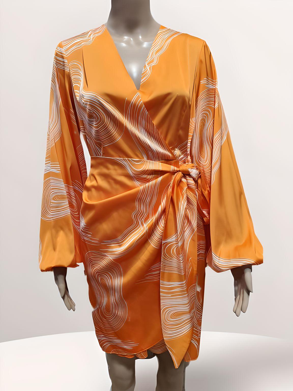 Knee-Length Belt Dress - NovaSmartLinks