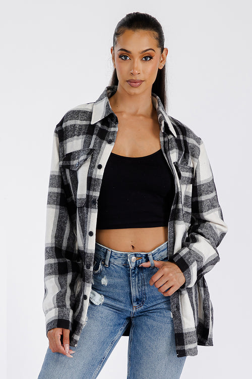 Boyfriend Oversized Soft Flannel Shacket - NovaSmartLinks