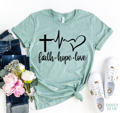 Faith Love Hope T-shirt - NovaSmartLinks