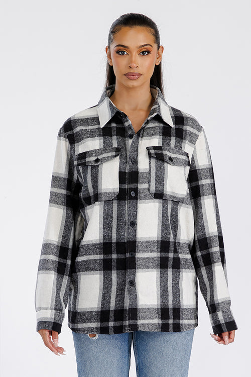 Boyfriend Oversized Soft Flannel Shacket - NovaSmartLinks